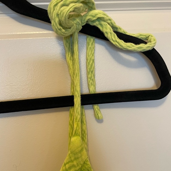 Grey Bandit Blue Blush Lime Ruffled Cami Romper - Picture 4 of 7